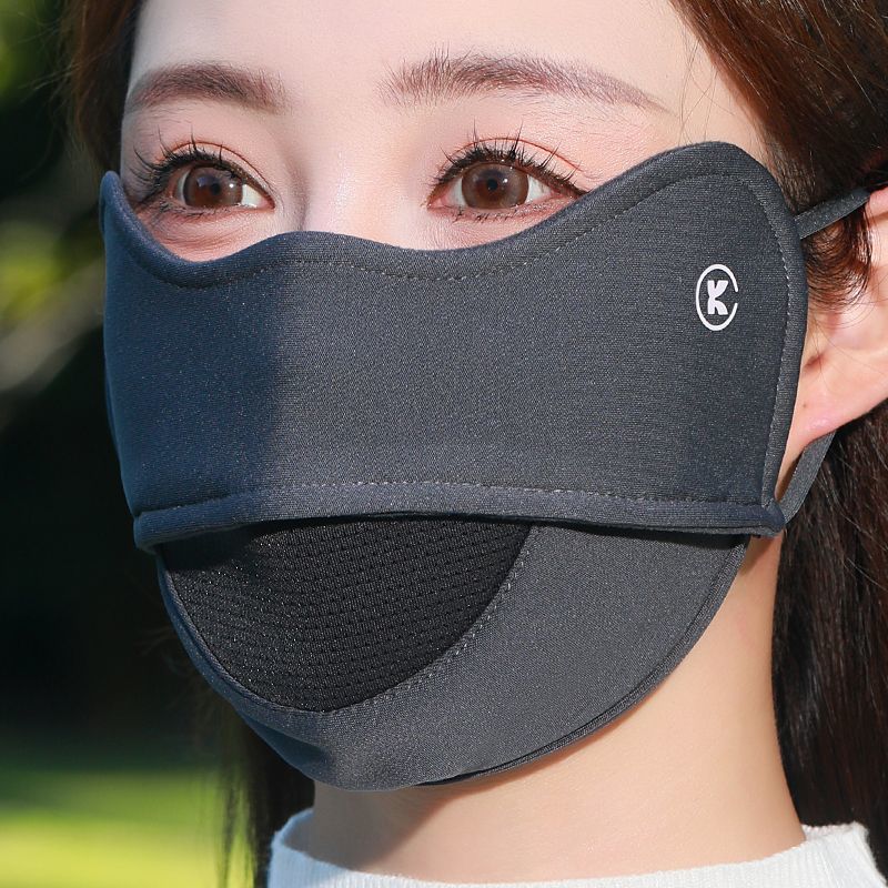 保暖口罩女冬季立体透气防护眼角加厚防寒冬天防风骑行面罩显脸小