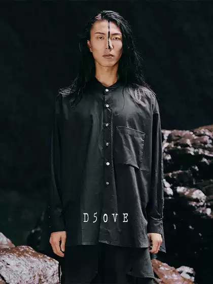 D5Ove Chapter 2 Dark Mid-Length Flowy Shirt Jacket