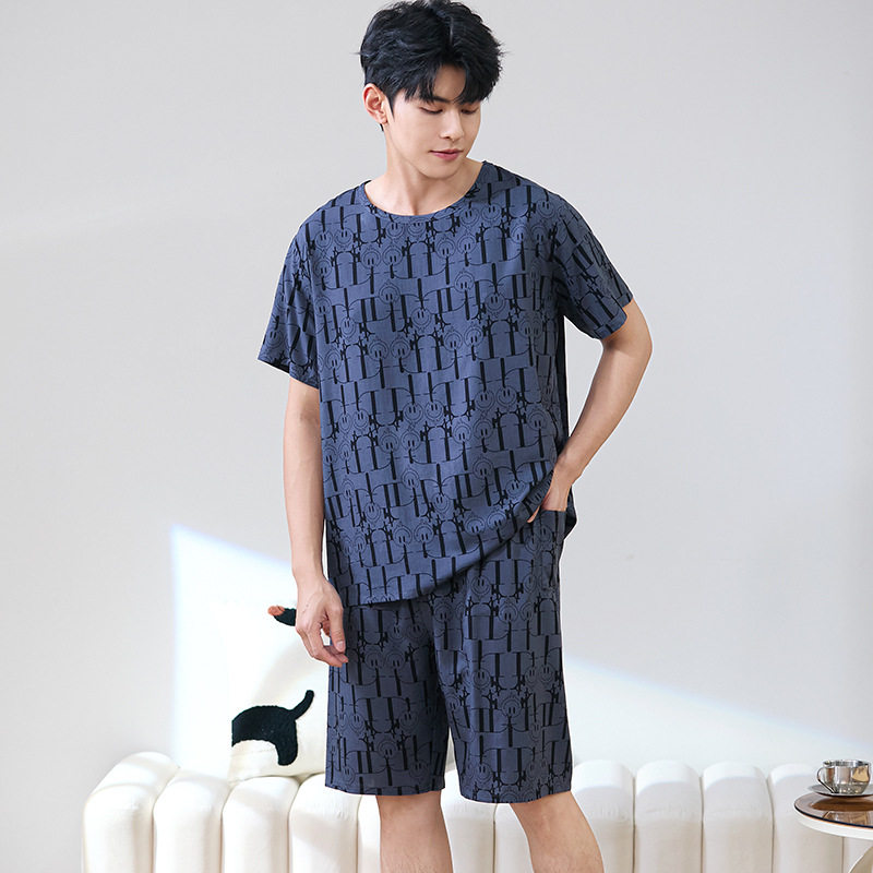 夏季新款男士短袖短裤棉