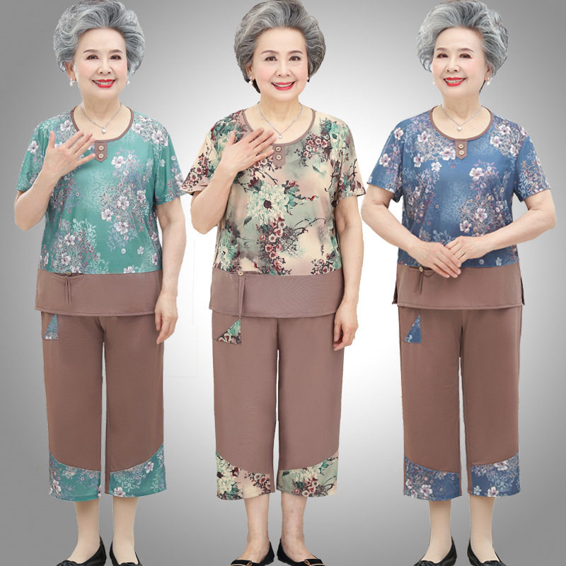 中老年人妈妈夏装女奶奶