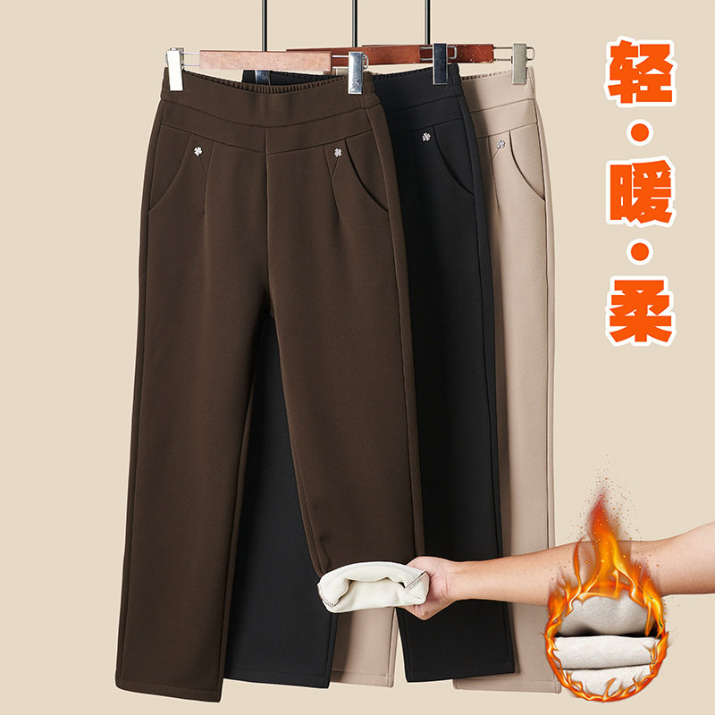 中老年女裤春秋冬季高腰