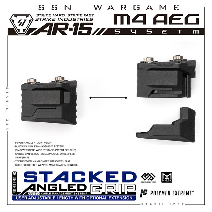 【SI 堆叠线缆管理系统握B】新品预告 ar m4 hk416 短剑 mlok系统