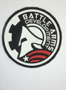 BAD圆章3D橡胶PVC加厚款556魔术贴章胶章胸章战术士气章3色