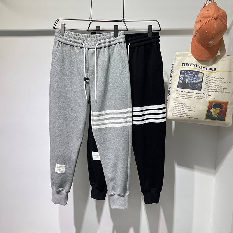 （店铺款上有差J）卫裤男女休闲束脚裤三条杠精品潮2192P80,男装休闲裤,电商B332-1