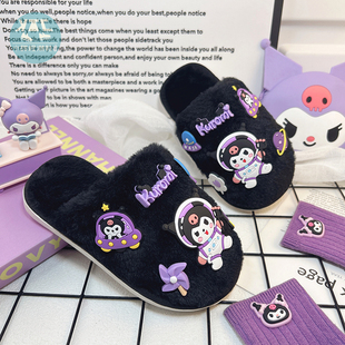 女童包头棉拖鞋幼儿童秋冬季2025新款室内家居保暖棉鞋小孩亲子鞋