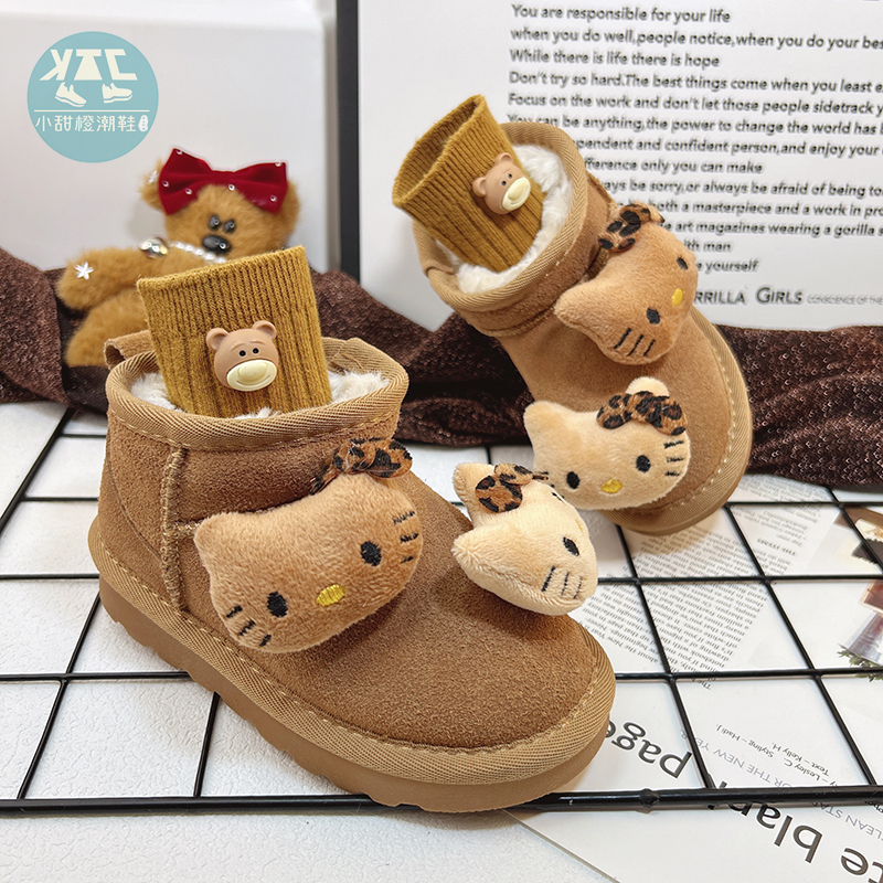 女童冬季大棉厚款雪地靴防滑防寒