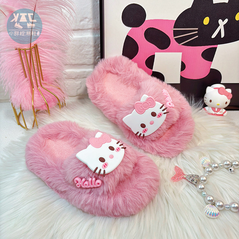 女童粉色可爱棉拖鞋室内家居可爱防滑儿童宝宝女孩外穿2025年新款