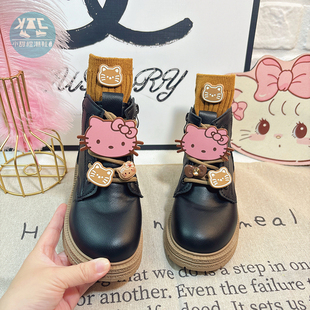 女童棕黑色马丁靴2026年新款今年流行爆款软底小女孩儿童洋气鞋子