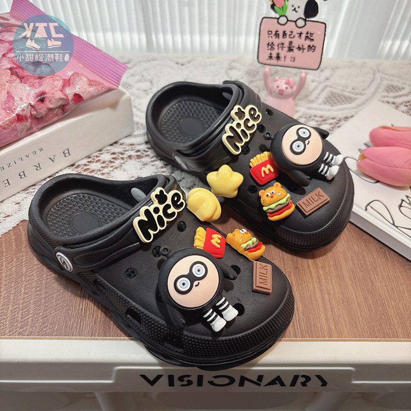 亲子洞洞鞋2025新款幼儿童凉拖夏季外出拖鞋外穿时尚男童女孩防滑