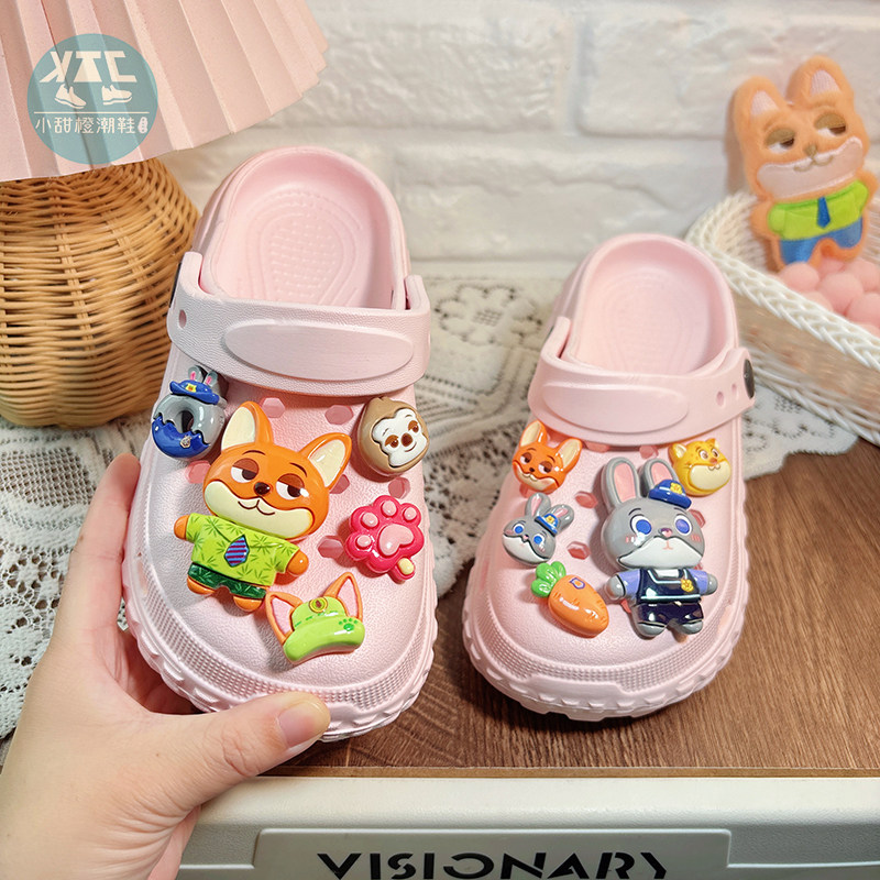 新款粉色兔子狐狸洞洞鞋,童鞋/婴儿鞋/亲子鞋,儿童洞洞鞋,淘宝优惠券,粉丝福利购,淘宝优惠卷