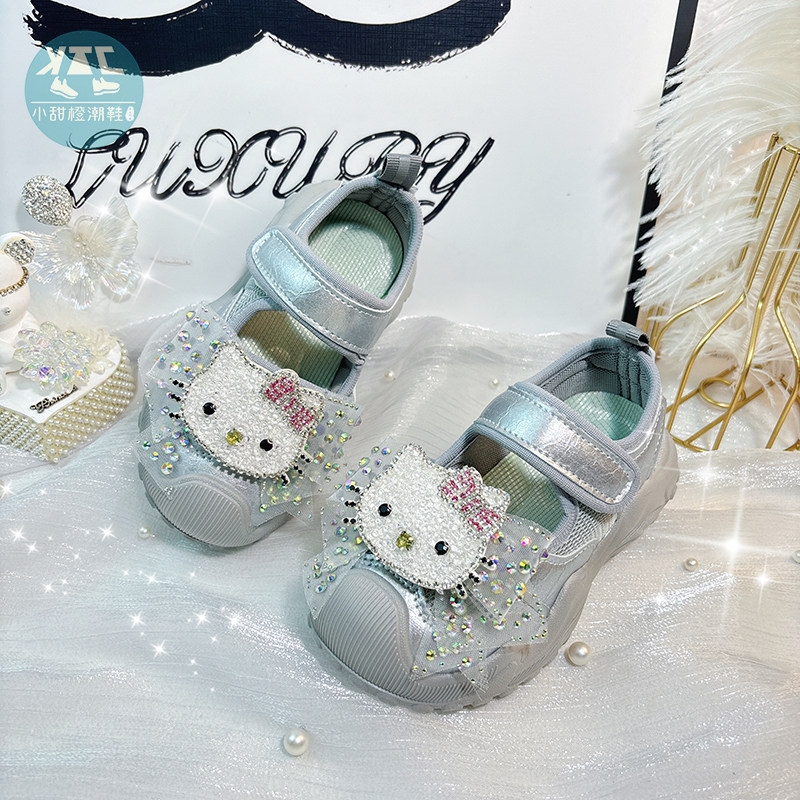 女童公主包头运动凉鞋女款2026新款夏季夏天外穿幼儿园儿童鞋软底