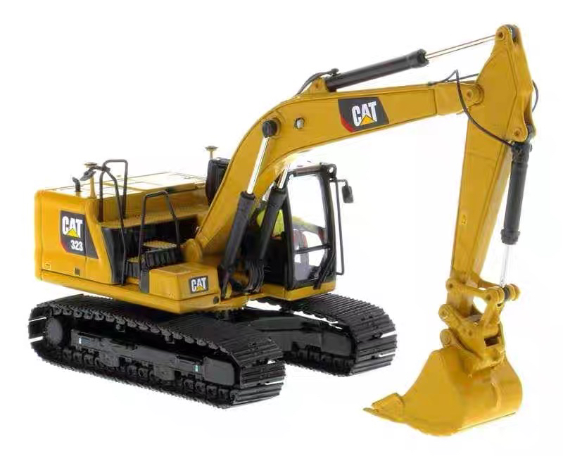 DM 1:50 CAT 323 Hydraulic 卡特彼勒挖掘机合金工程车模型 85571