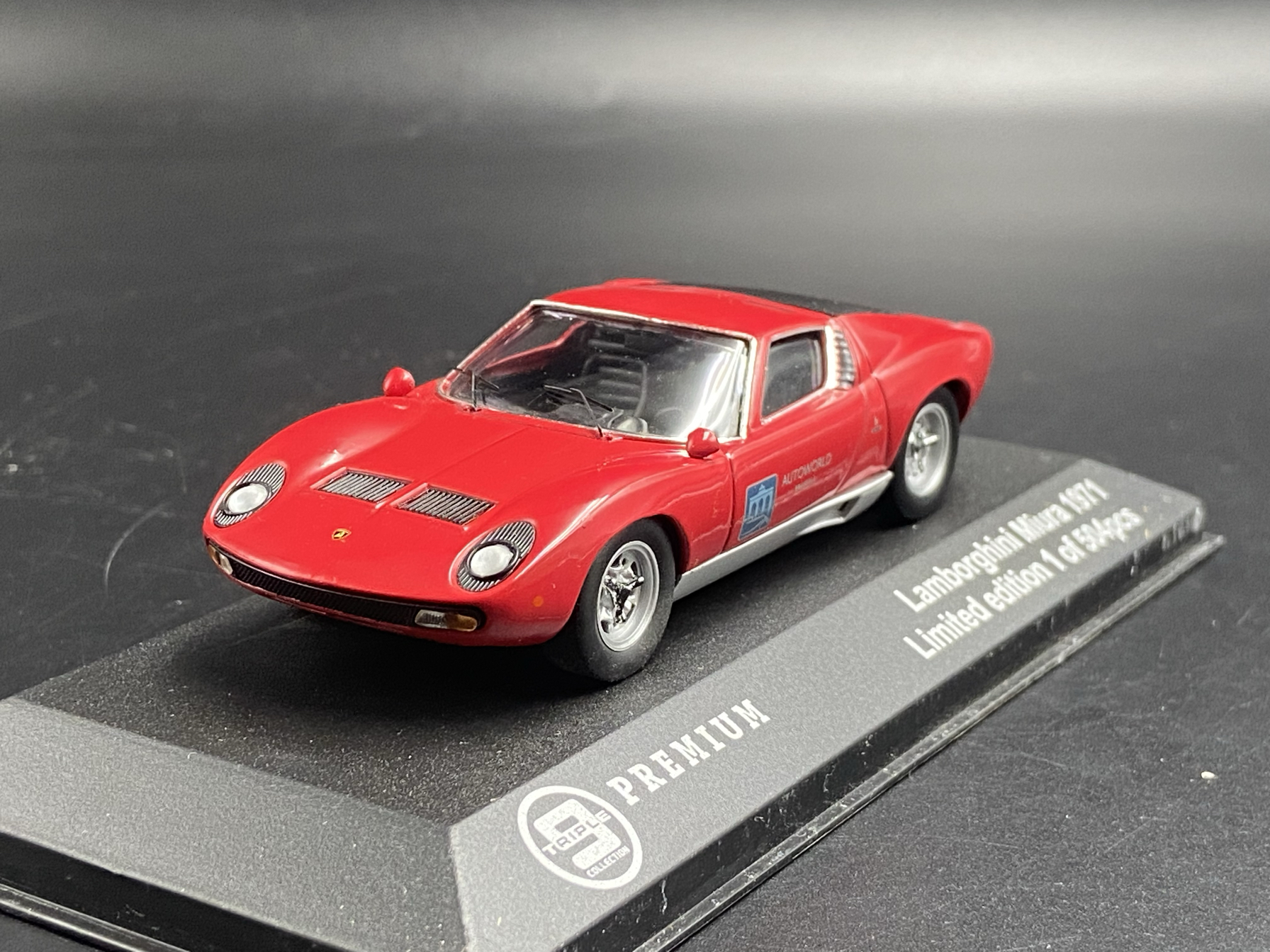 Triple9 1:43 兰博基尼 谬啦 Miura 1971 红色 合金汽车模型