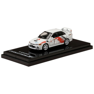 Hobby japan 1/64 三菱 蓝瑟 Lancer GSR EVO4 #7 拉力合金车模型