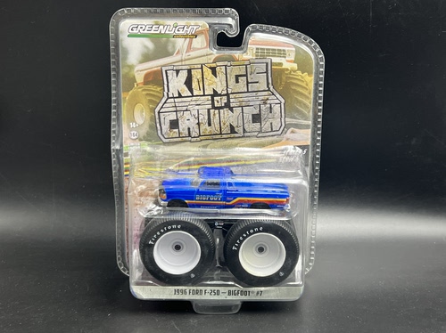 绿光 1:64 福特 F-250 大脚车 1996 #7 Bigfoot 怪兽卡车合金模型