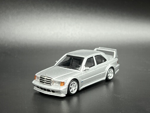 MINIGT 1:64 奔驰 190E EVO2 银色 合金汽车模型 852号 默认压盒