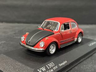 迷你切 Minichamps 1/43 大众 甲壳虫 VW 1303 红黑合金汽车模型