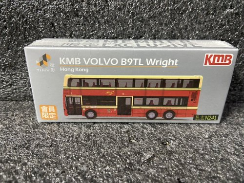 微影 tiny 香港巴士沃尔沃 volvo B9TL 长宏 N241 九巴汽车模型