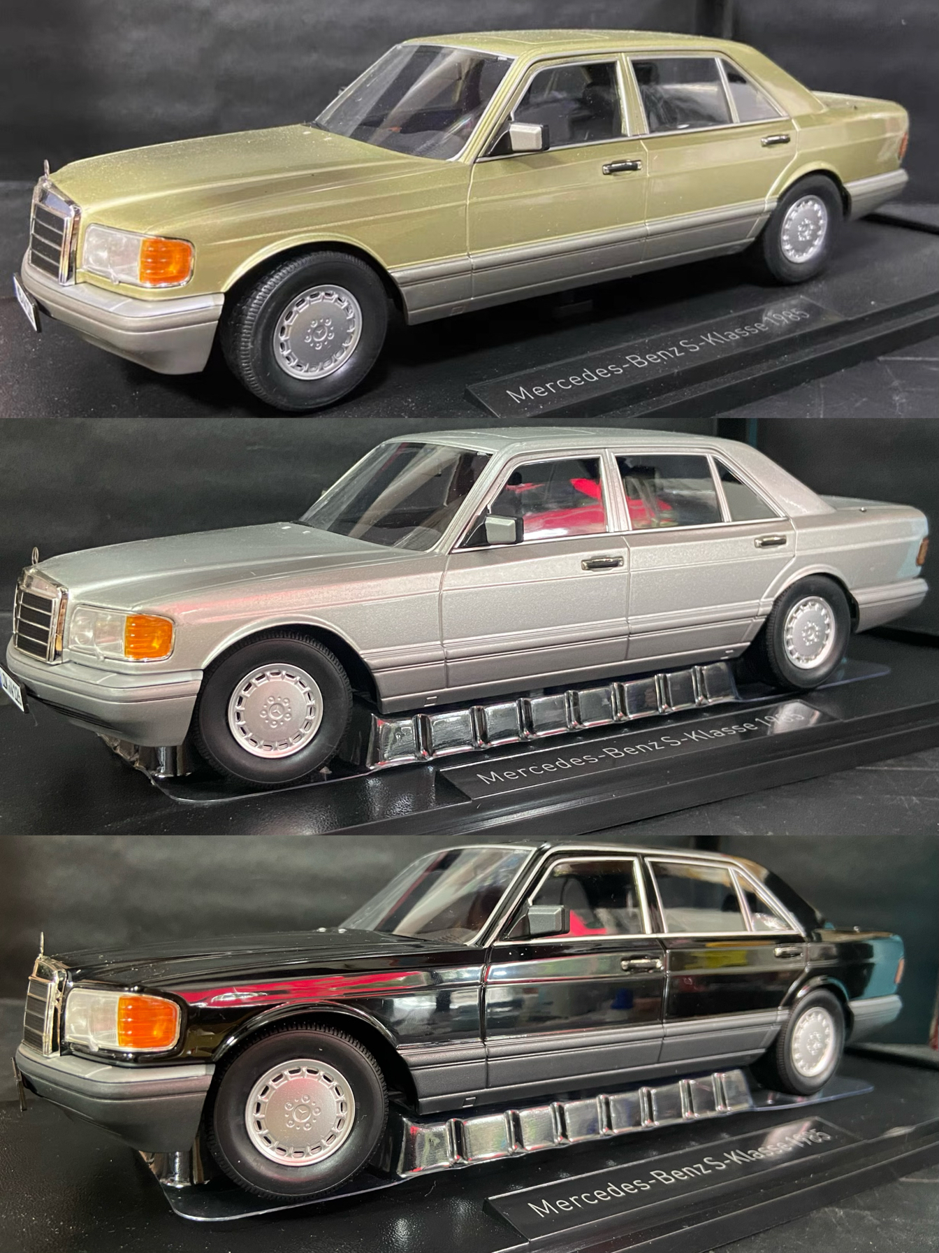 iScale 1/18 奔驰 S级 W126 560 sel 1985 合金汽车模型 收藏摆件