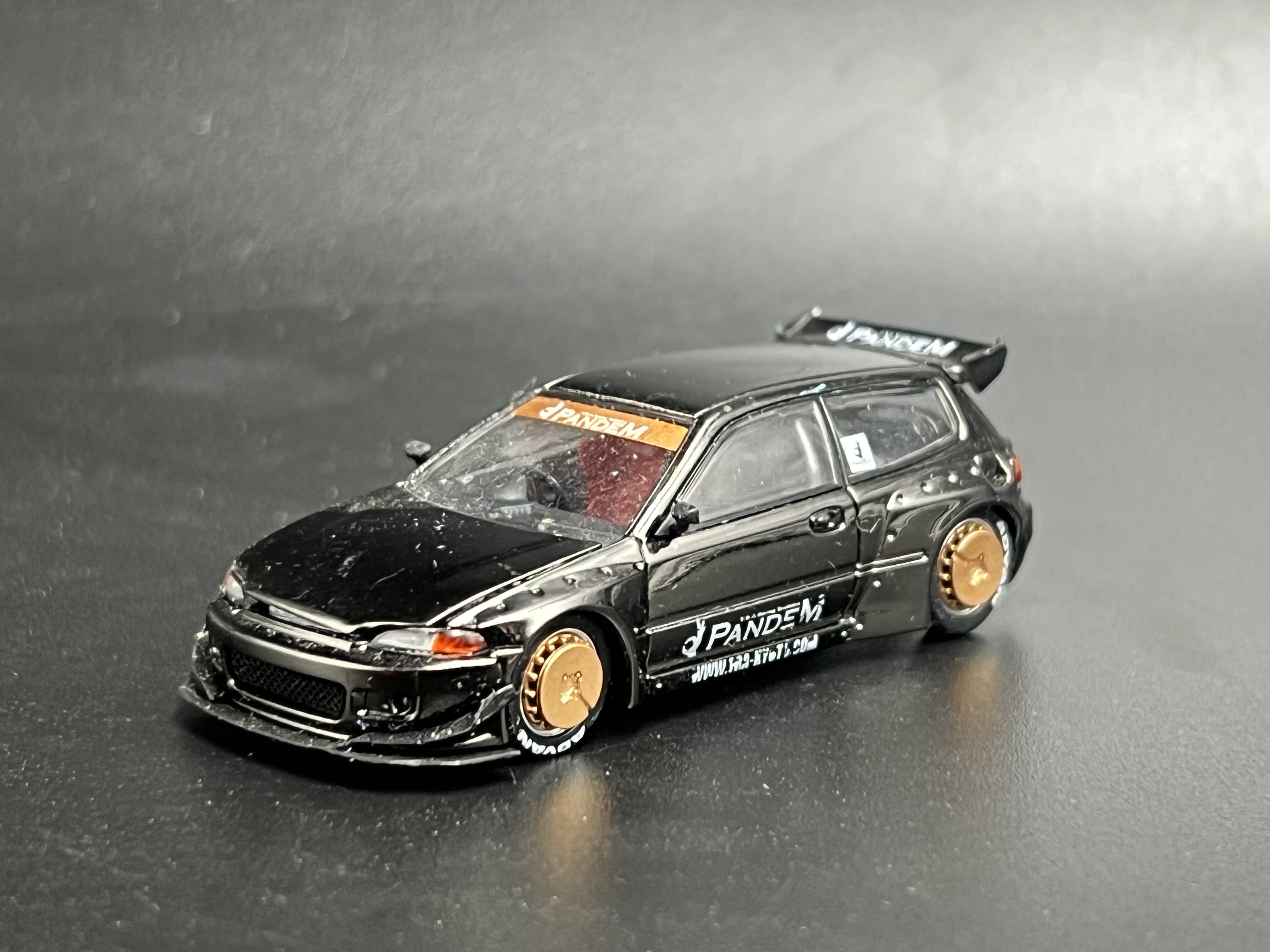 POPRACE 1:64 本田 CIVIC EG6 马来西亚限定 TMCS 汽车模型 散瑕