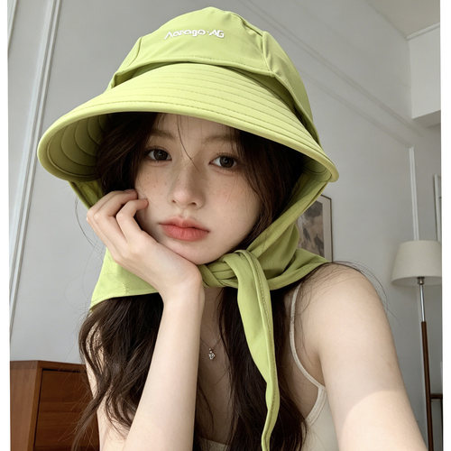 日本美山可拆卸头巾帽大檐防晒帽