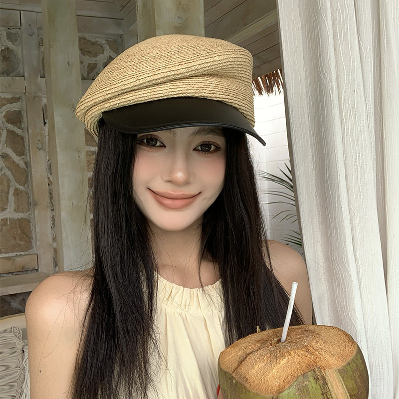 怡欣妹妹拉菲草八角帽