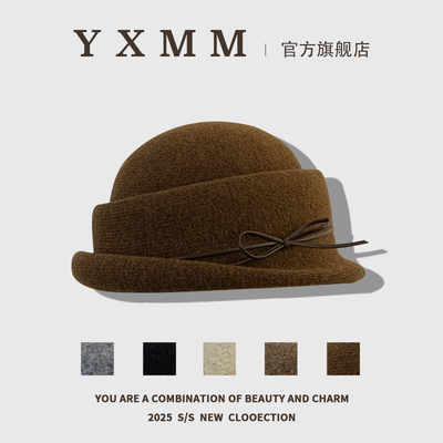 留洋千金秋冬保暖羊毛礼帽贝雷帽