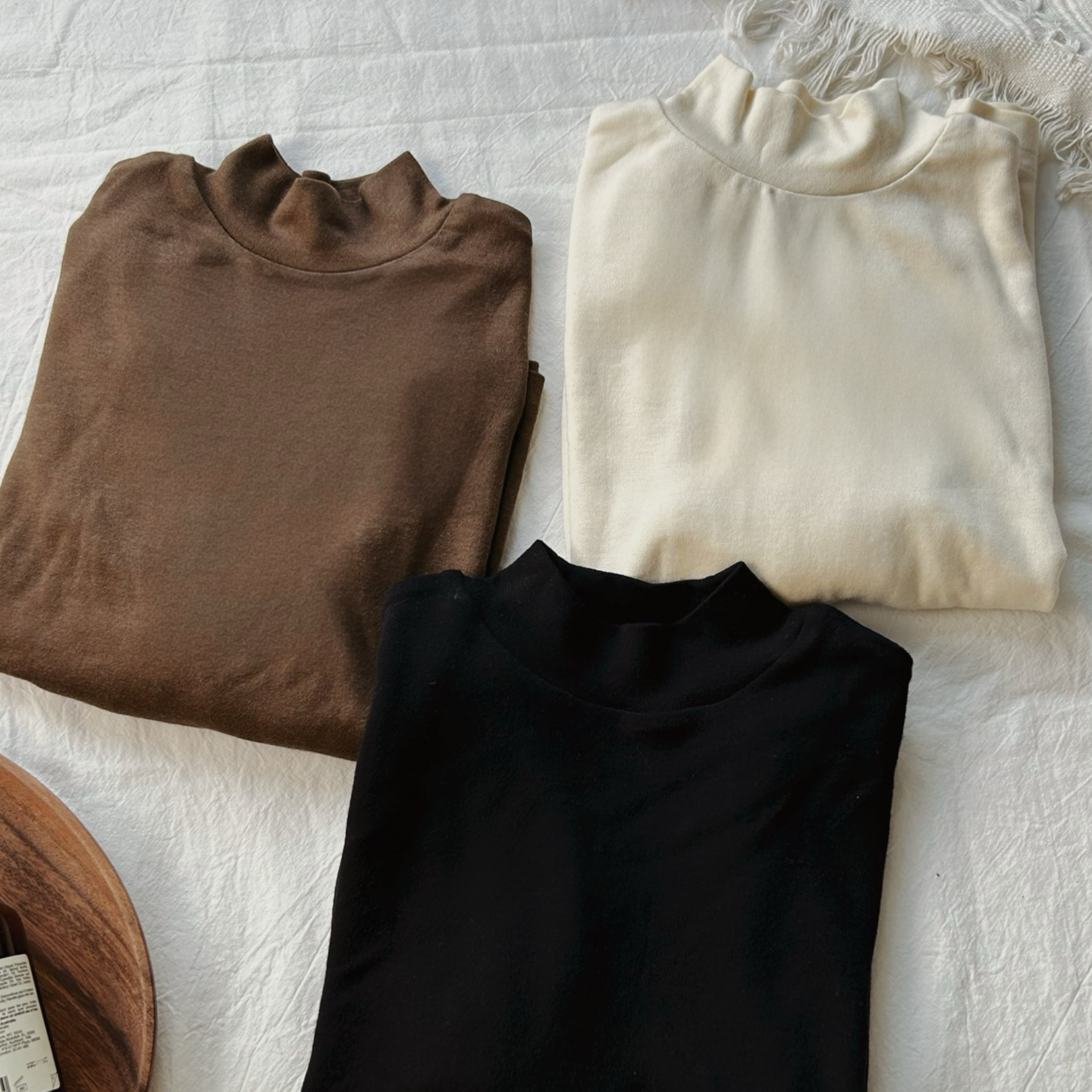 张恩朵童装【糯叽叽美利奴羊毛】儿童半高领打底衫冬季保暖内衣