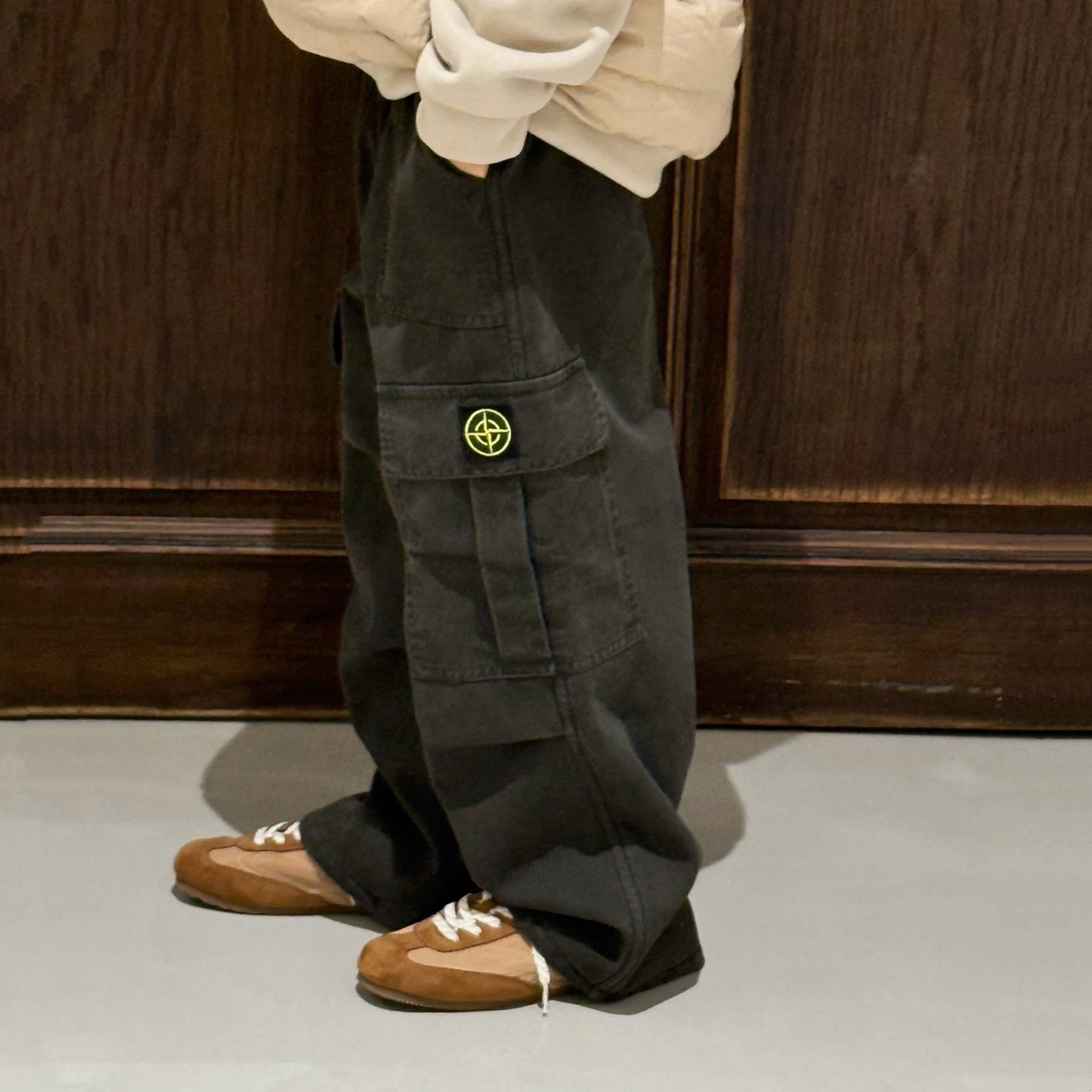 张恩朵童装男童百搭加绒裤子冬季潮酷男大童洗水做旧一体绒工装裤,童装/婴儿装/亲子装,裤子,淘宝优惠券,粉丝福利购,淘宝优惠卷