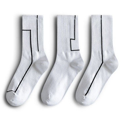 남성용 미드 종아리 스타킹 트렌디 가을 얇은 통기성 남성용 트렌디 하이 탑 스타킹 올 시즌 트렌디 브랜드 농구 양말