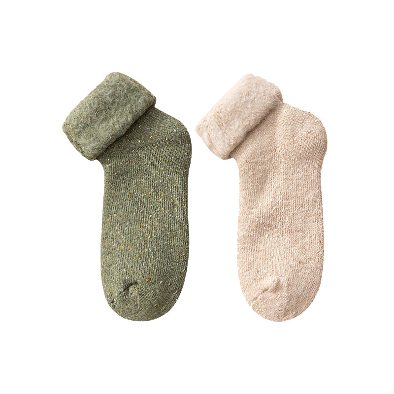 가을 겨울 여성용 양모 양말 플러스 벨벳과 두꺼운 양말 중반 송아지 양말 슈퍼 두꺼운 따뜻한 겨울 긴 눈 양말 T