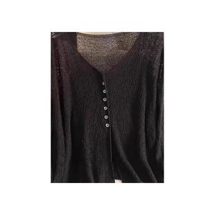 剪裁针织衫 夏季 女士可及高档薄纱防晒衬衫 开襟羊毛衫 薄型外衫