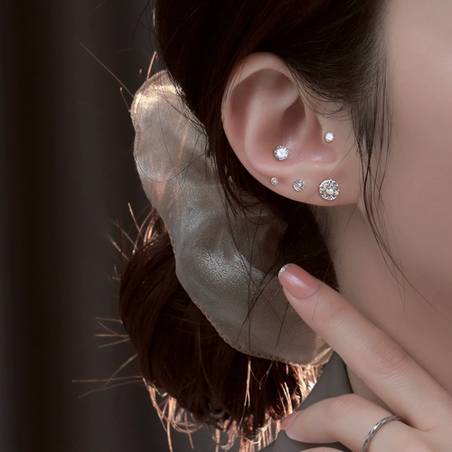 Небольшие серьги, серебро 999 пробы