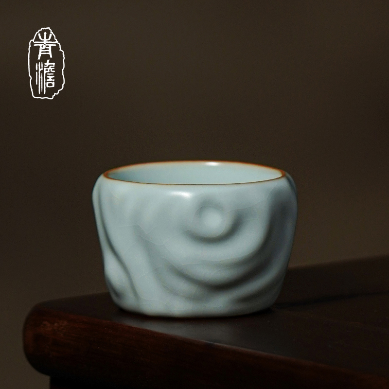 汝窑无相杯手工主人杯陶瓷品茗杯景德镇汝瓷仿古小号功夫茶杯礼品