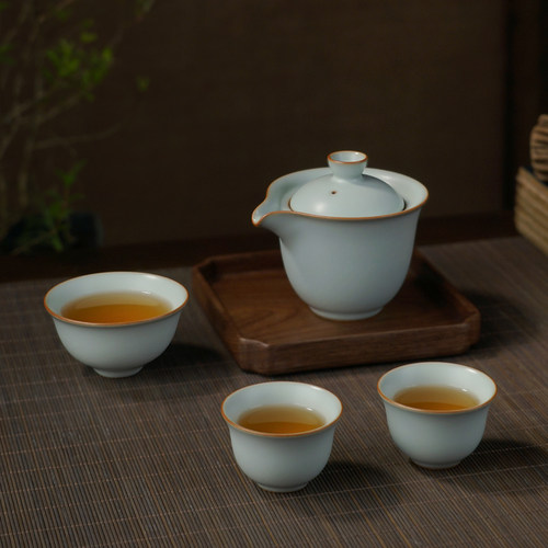汝窑旅行茶组景德镇手工陶瓷