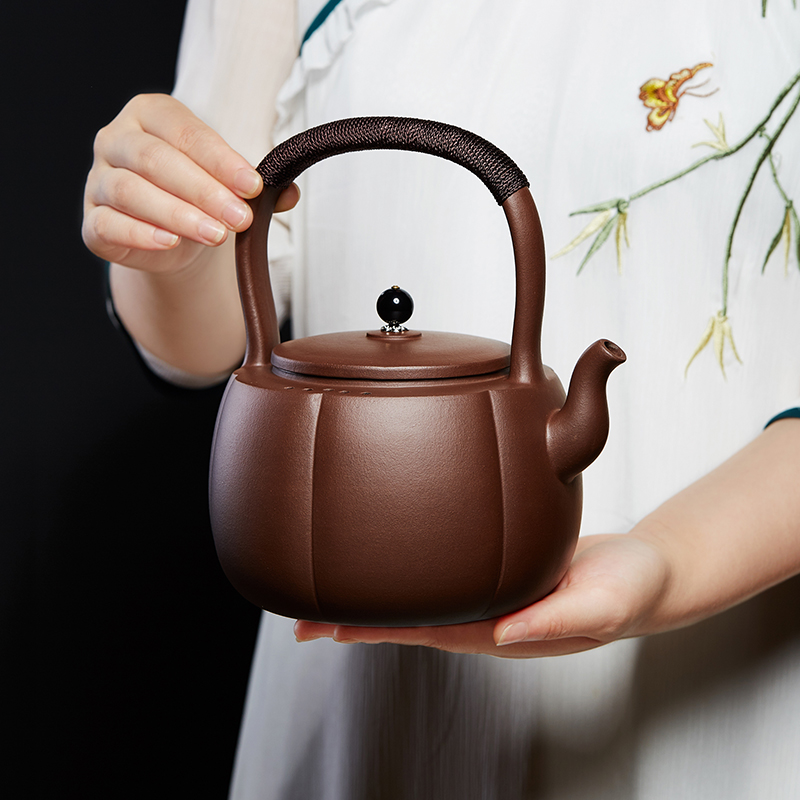 宜兴紫砂壶提梁电陶炉煮茶壶煮水蒸茶器电热烧水茶炉陶瓷茶具套装