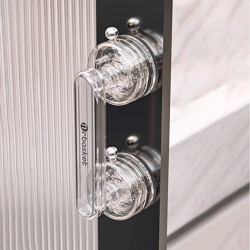 吸盘玻璃门把手免打孔卫生间推拉门强力拉手厕所冰箱窗户柜门手柄