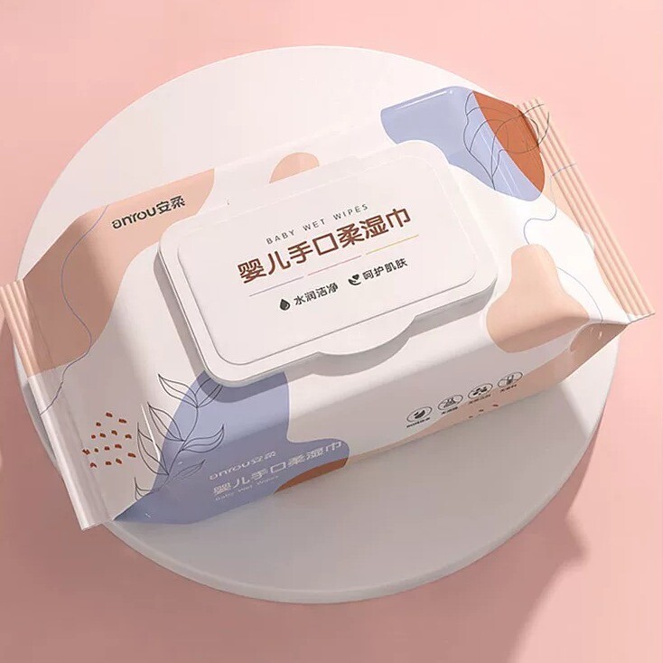 湿巾纸带盖保湿湿巾纸婴儿宝宝手口用学生随身携抽取式大包家庭装
