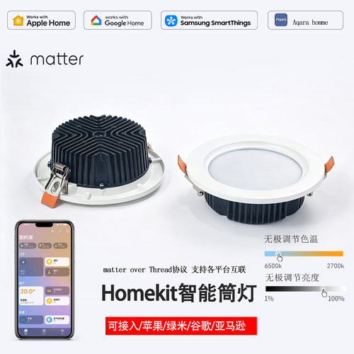 matter筒灯Thread大尺寸泛光灯
