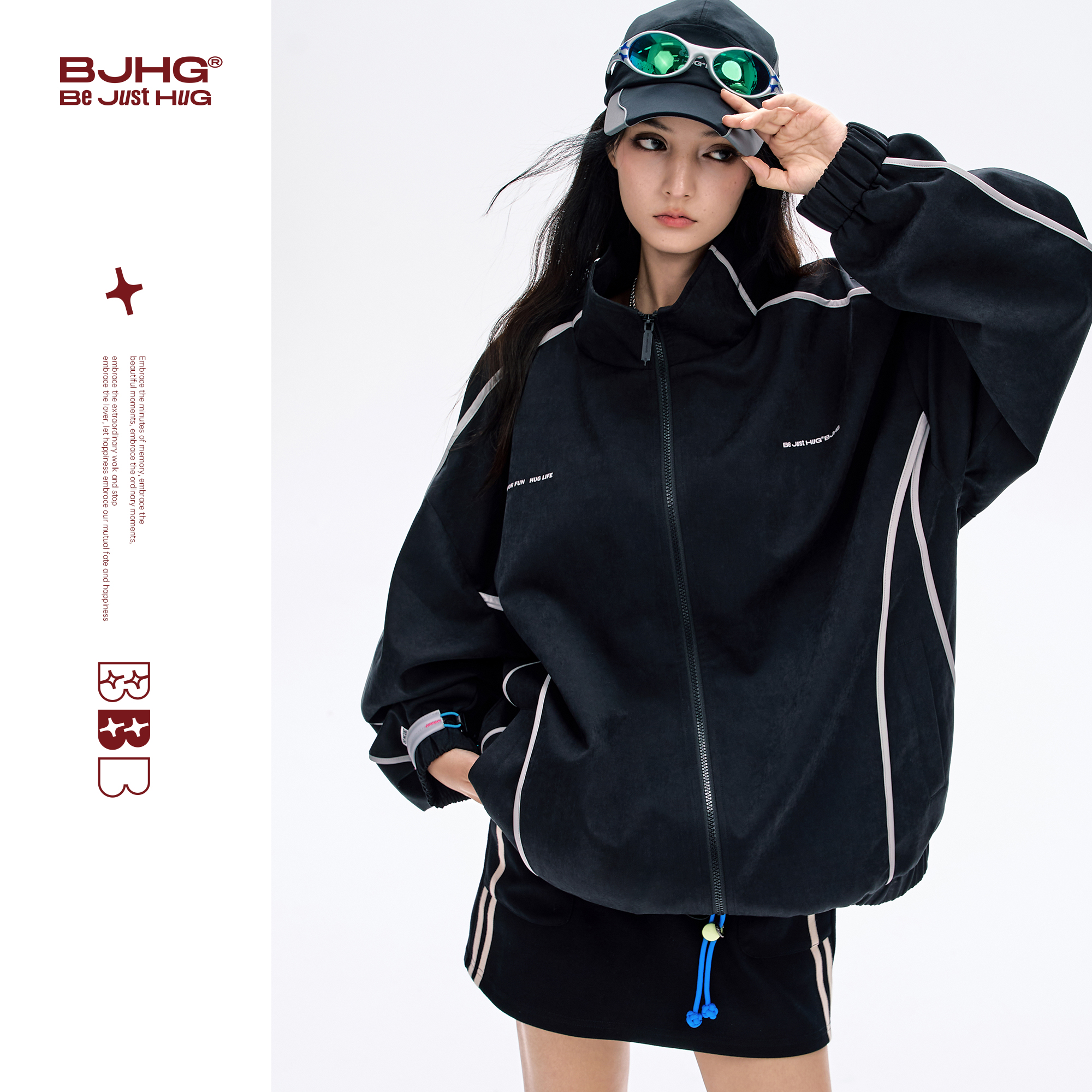 BJHG美式复古夹克外套秋季慵懒感