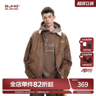 麂皮绒潮工装 BJHG不计后果美式 2025新款 外套男款 底特律夹克女 秋季