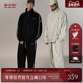 hiphop街舞服休闲外套夹克麂皮绒裤 BJHG不计后果运动套装 男春季 子