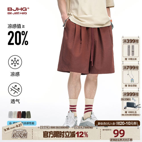 BJHG美式短裤男运动夏季五分裤女