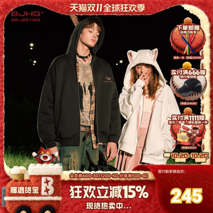 开衫 BJHG不计后果杜宾犬卫衣男款 潮牌美式 新款 重磅情侣外套女 秋季