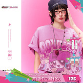 女款 BJHG不计后果复古T恤短袖 夏宽松纯棉上衣 飞天小女警联名