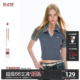 潮牌修身 BJHG不计后果深V领针织短袖 2026新款 夏季 POLO上衣 T恤女款