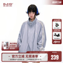 立领运动外套男秋2025新款 BJHG不计后果美式 三条杠宽松休闲夹克女