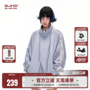 立领运动外套男秋2025新款 BJHG不计后果美式 三条杠宽松休闲夹克女