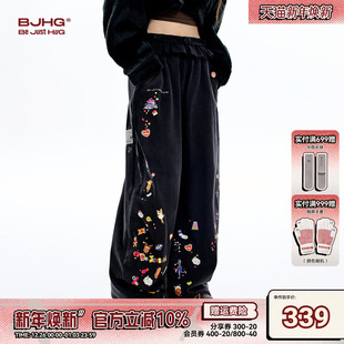 子印花hiphop舞蹈长裤 BJHG不计后果休闲运动卫裤 厚裤 秋冬季 男 女款