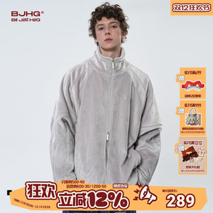 潮宽松情侣飞行员外套女 冬季 BJHG不计后果银狐绒美式 休闲夹克男款